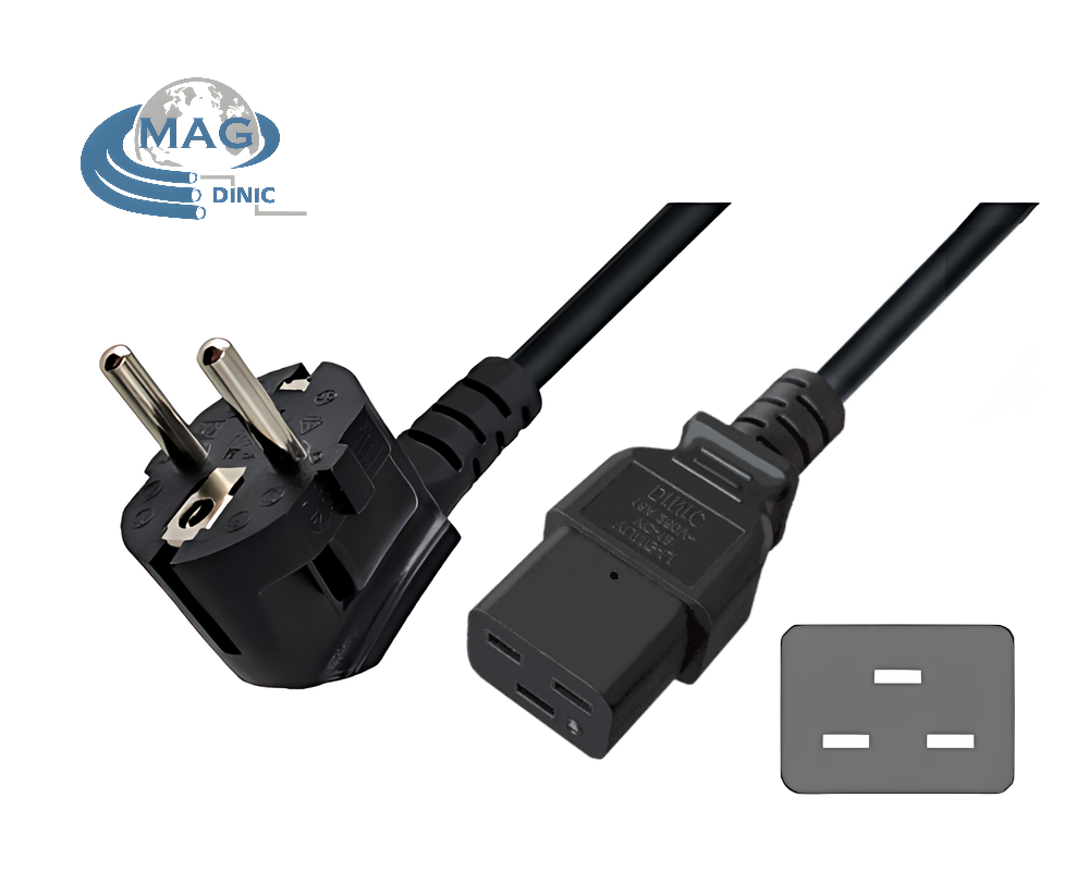 Netzkabel CEE 7/7 auf C19